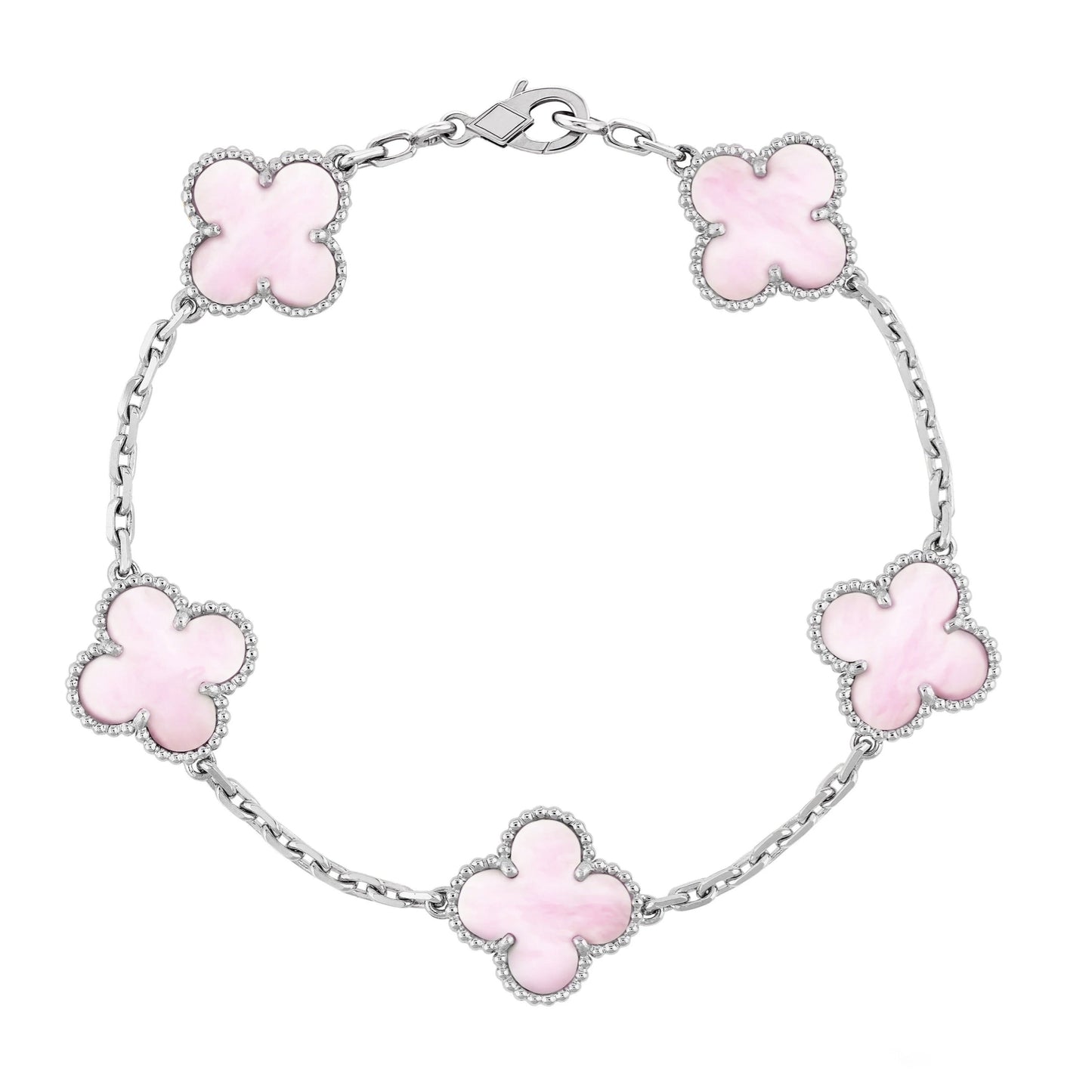 Silver Rose | Clover Leaf Bracelet