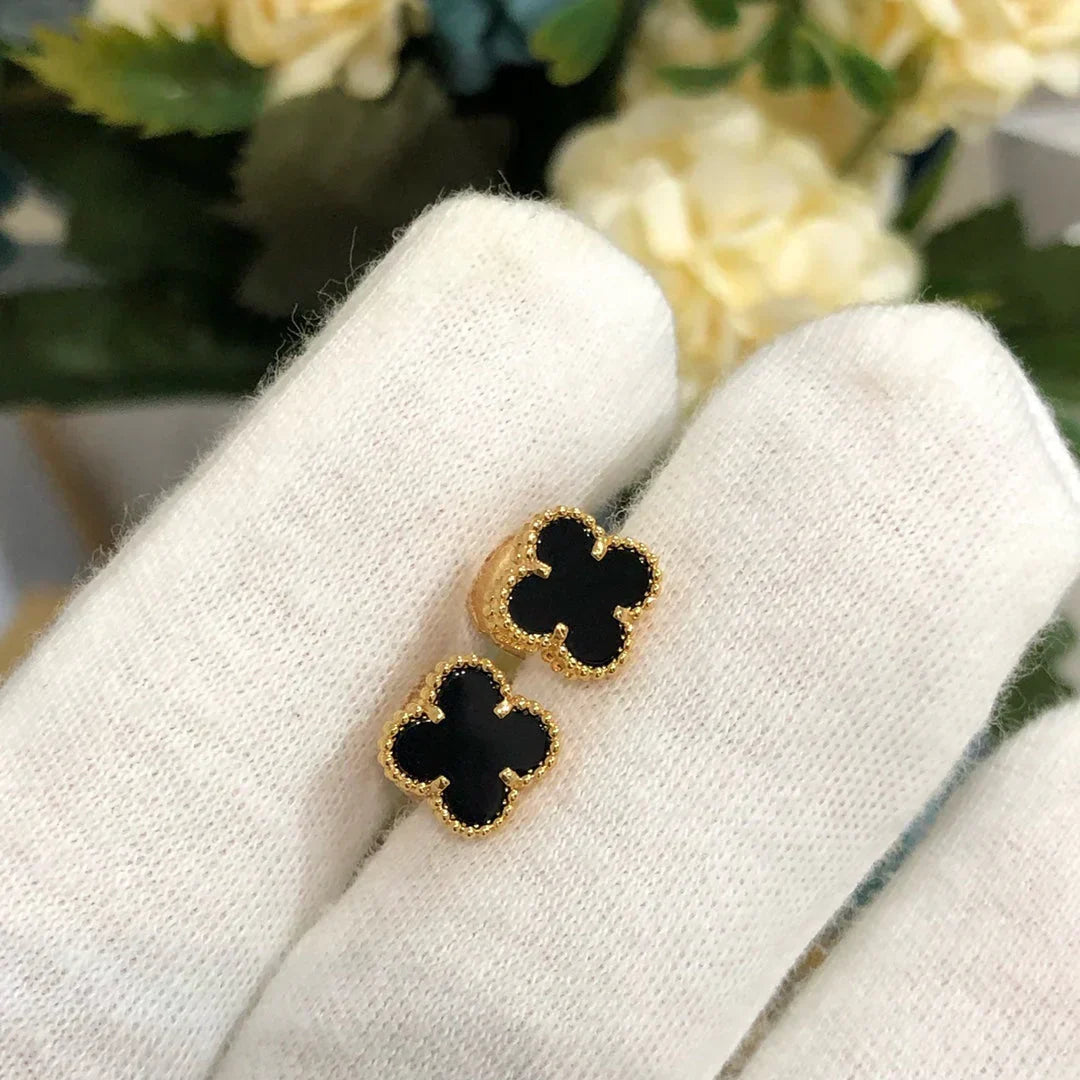FOUR-LEAF | BLACK EARRINGS