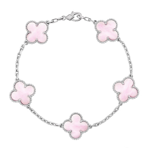 Silver Rose | Clover Leaf Bracelet