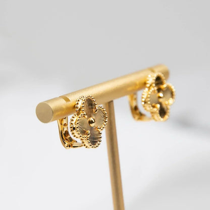 FOUR-LEAF CLOVER | GOLD EAR STUDS