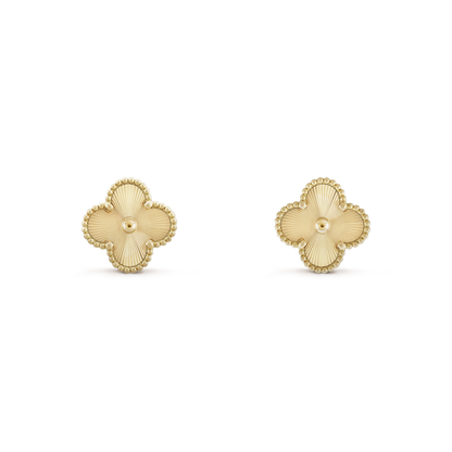 FOUR-LEAF CLOVER | GOLD EAR STUDS