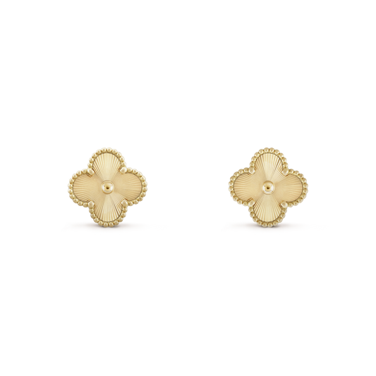 FOUR-LEAF CLOVER | GOLD EAR STUDS
